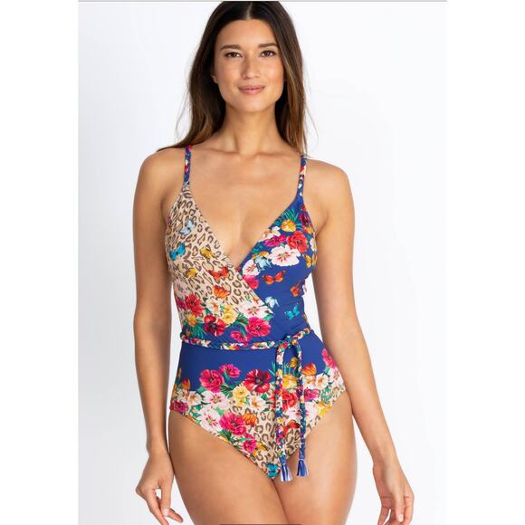 Johnny Was Fleur Braided Wrap One Piece Swimsuit XXL - Picture 2 of 8